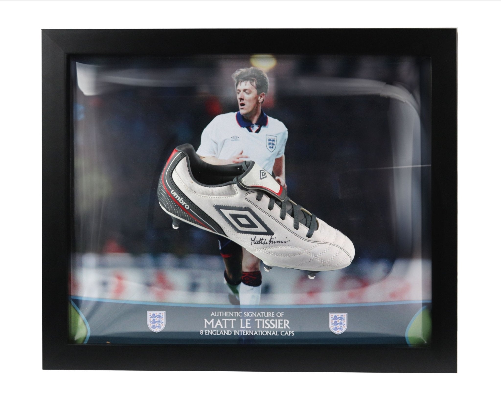 Matt Le tisser signed England boot - Memorabilia Framers Shop